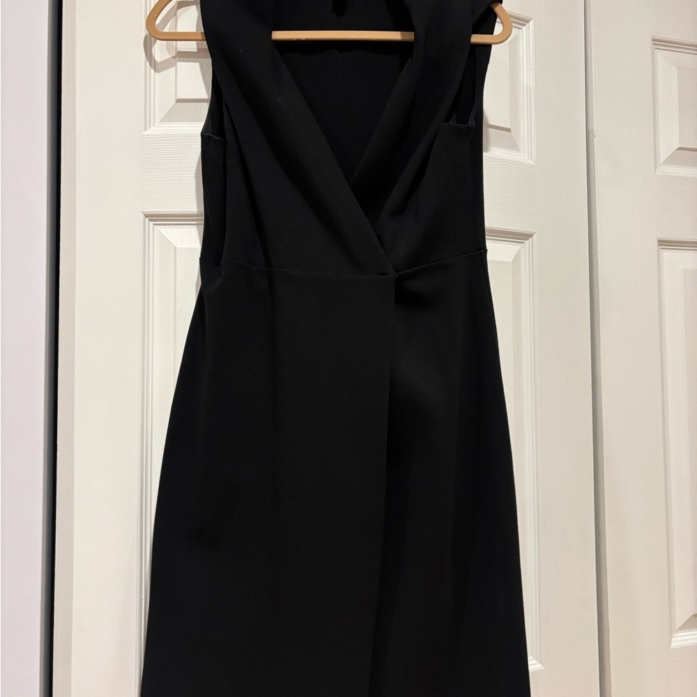 Ann Taylor Black V-Neck Mini Dress